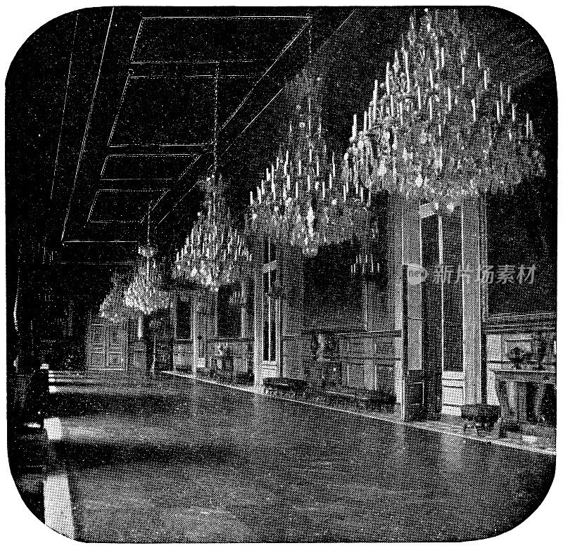 法国巴黎杜伊勒里宫的戴安画廊，19世纪