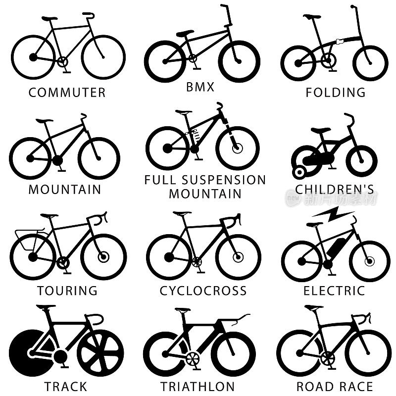 自行车类型图标集
