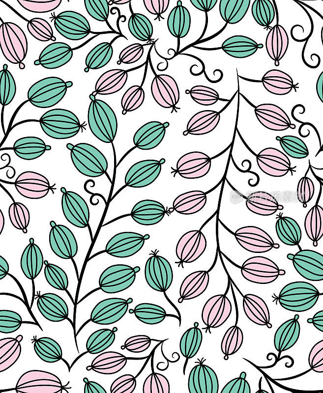 花无缝图案。