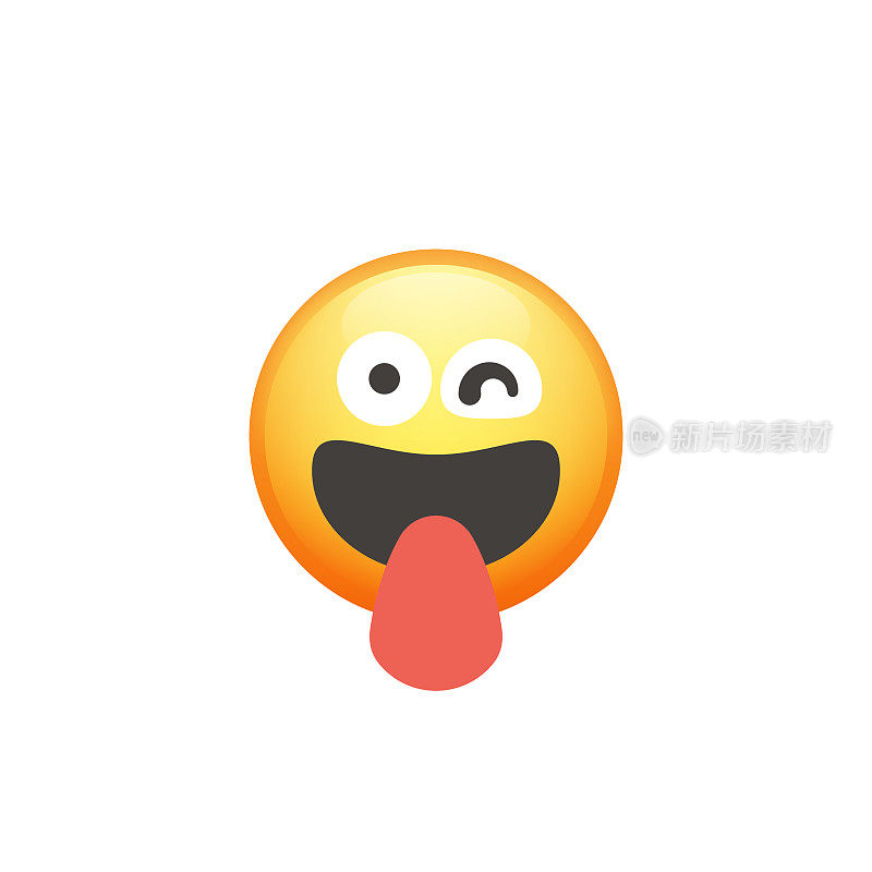 Emoticon裁剪设计元素可爱和色彩渐变