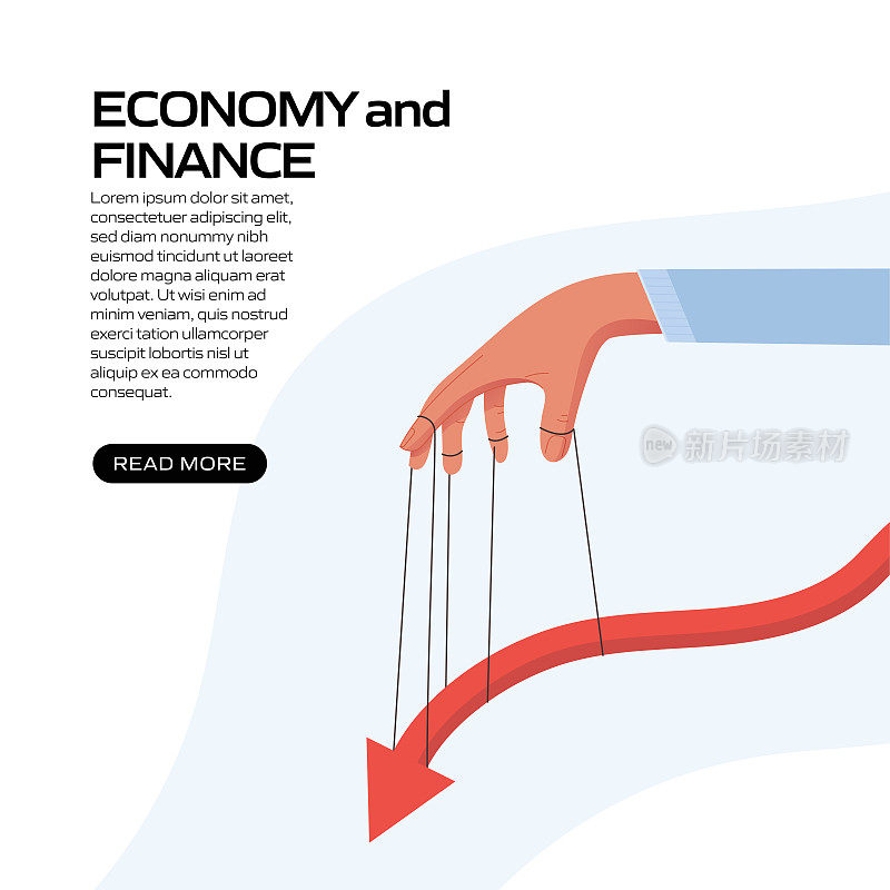 经济和金融概念矢量插图网站横幅，广告和营销材料，在线广告，业务演示等。