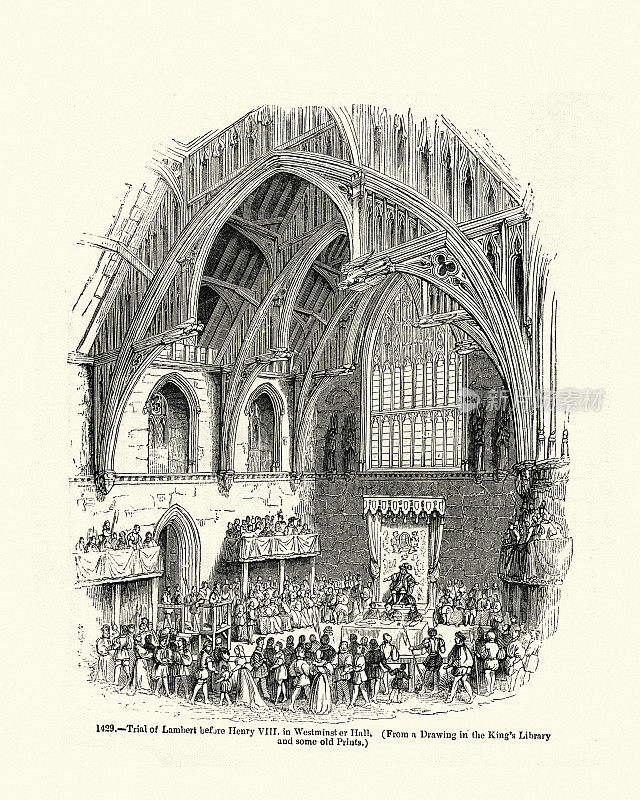 亨利八世在威斯敏斯特大厅对约翰·兰伯特的审判