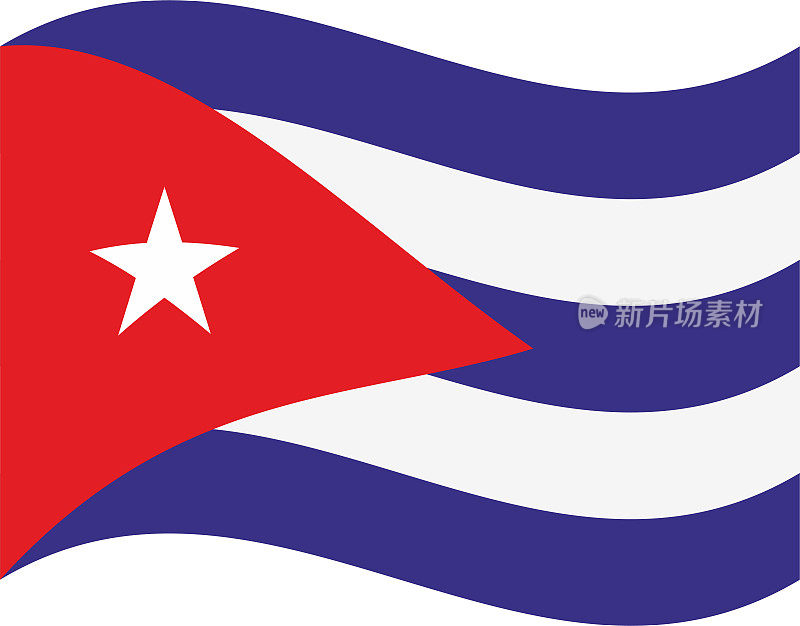 古巴挥舞着国旗