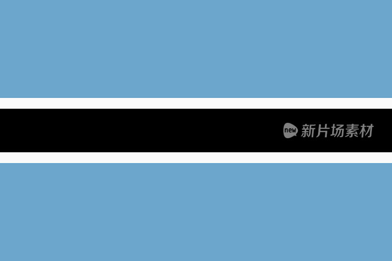 博茨瓦纳的旗帜。官方颜色的国家象征。模板图标。摘要向量背景