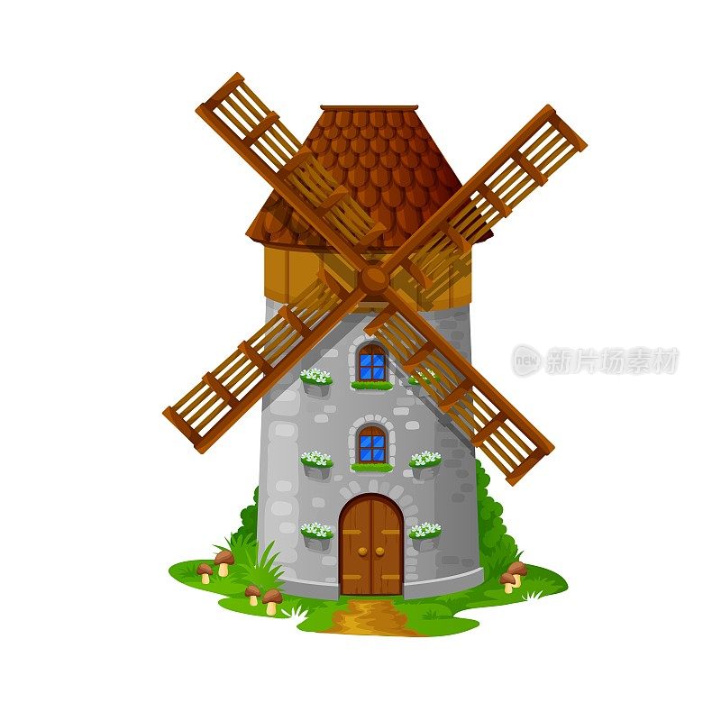 风车屋建筑或矮人住宅，家