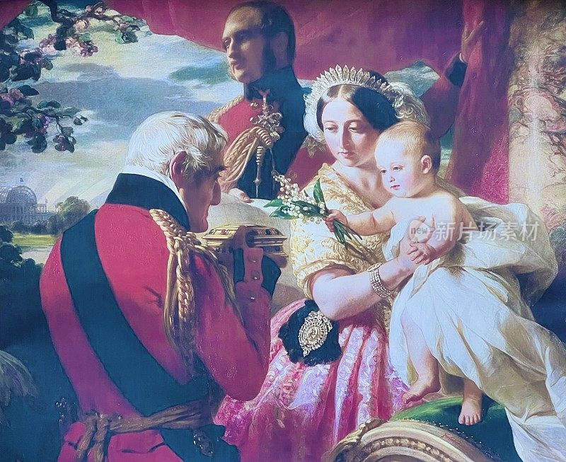 惠灵顿公爵向维多利亚女王、阿尔伯特王子和亚瑟王子赠送礼物。