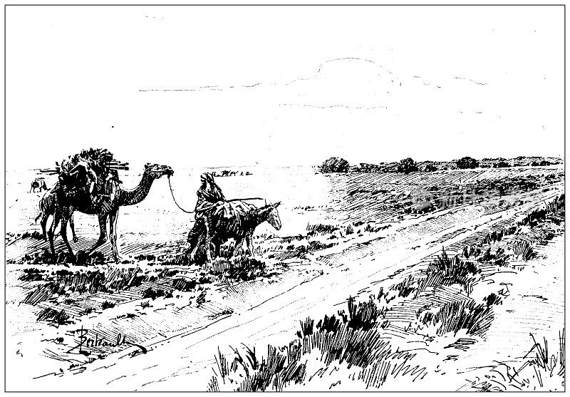 古玩形象:骑骆驼的男人