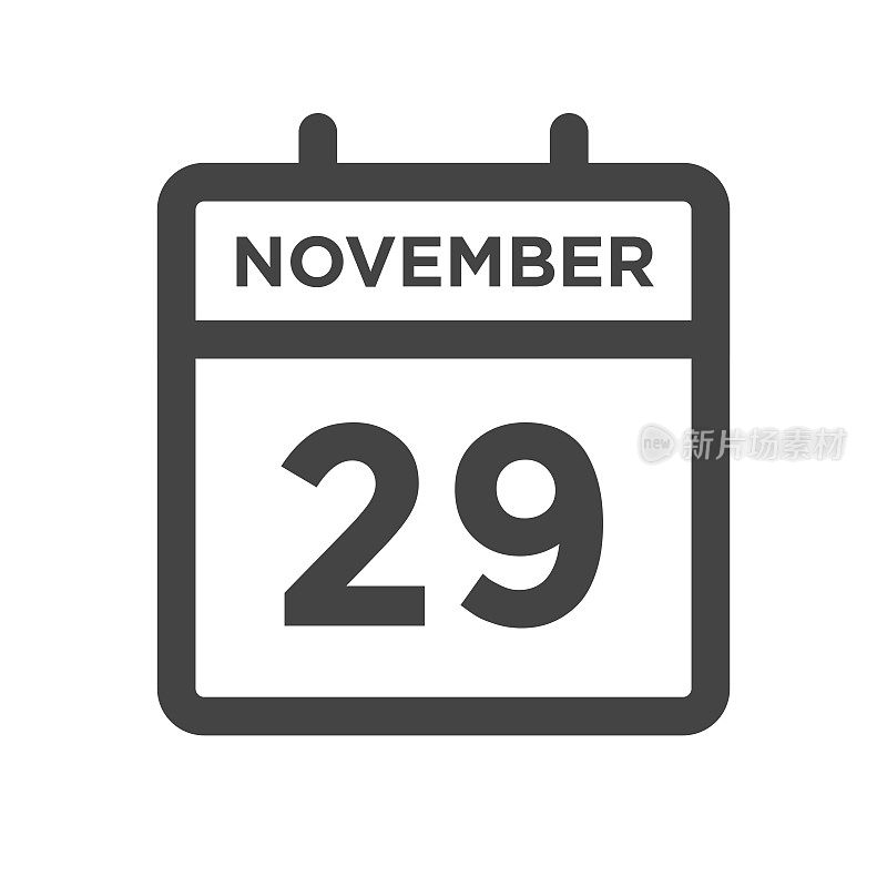 11月29日日历日或截止日期或预约日历日