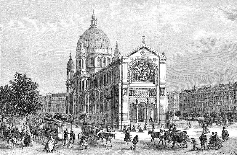 1868年巴黎的圣奥古斯丁教堂