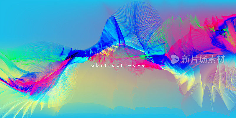 现代抽象波浪线。