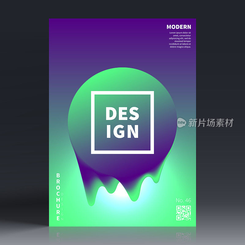 宣传册模板排版，绿色封面设计，商业年报，宣传单，杂志