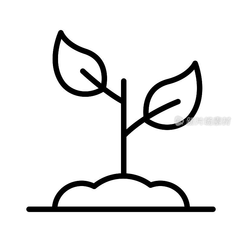 植物单线图标