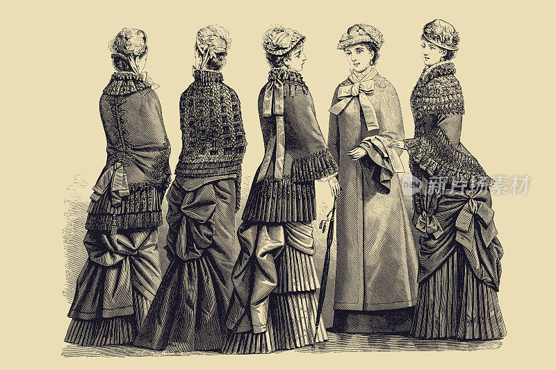 维多利亚时代的时尚女人