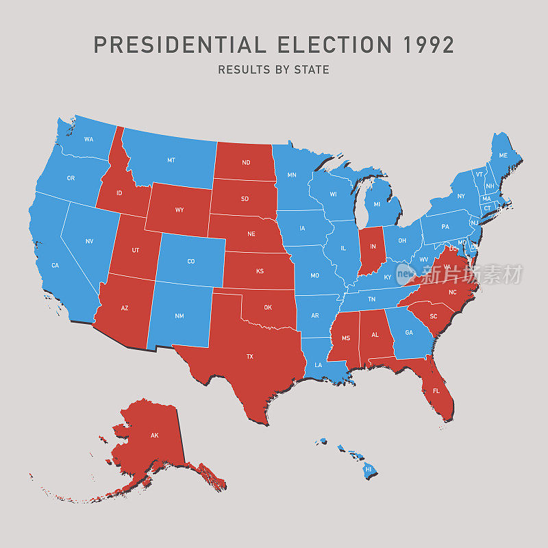 1992年美国总统选举地图