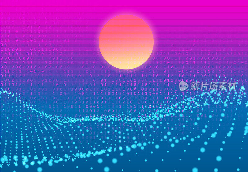 Synthwave复古的背景