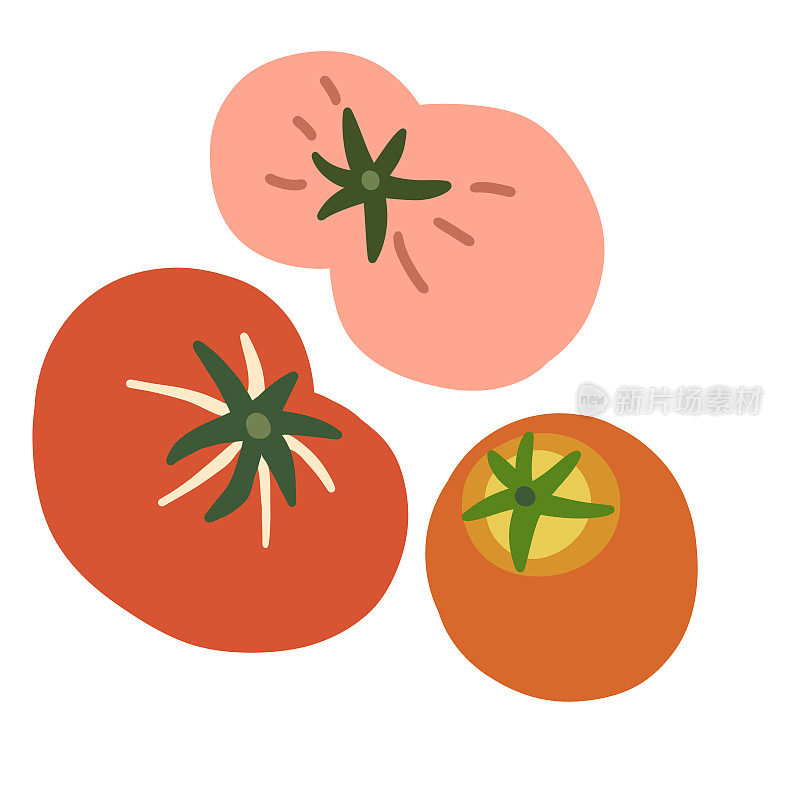 形状奇特的番茄，没有表皮的番茄