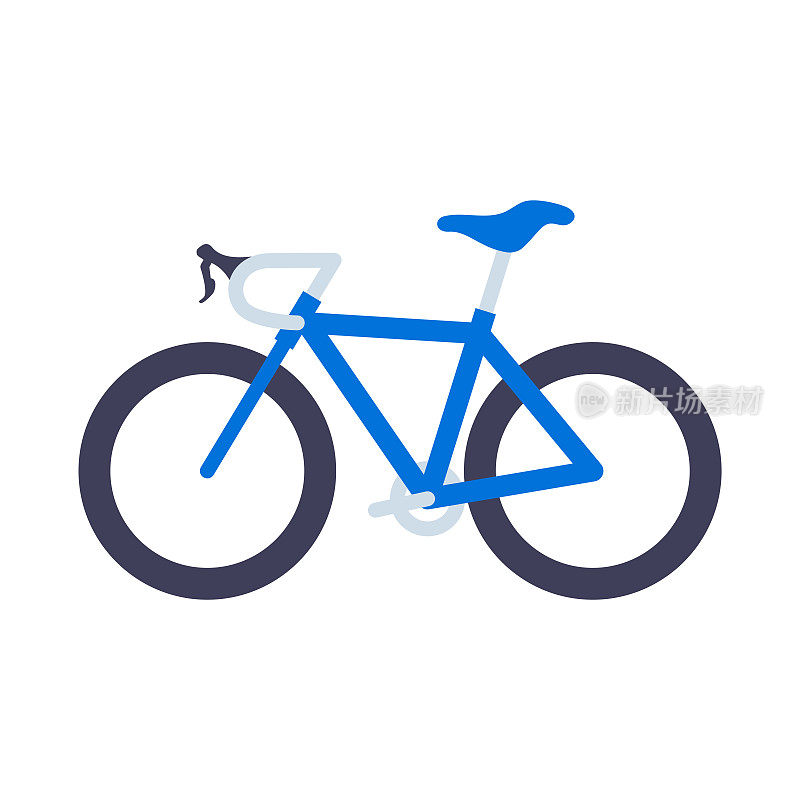 简单说明了一个蓝色运动型自行车。