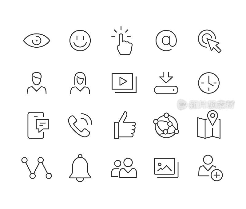 社交媒体图标-经典系列