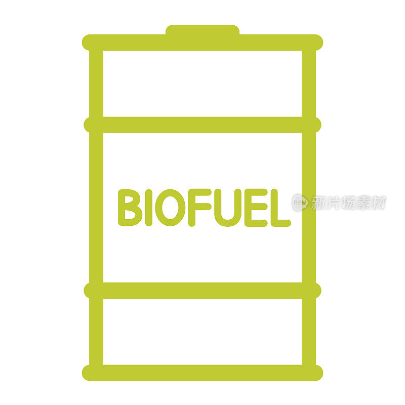 与生物燃料桶。生物质能的概念。桶与环保燃料。选择可持续的资源。可再生能源