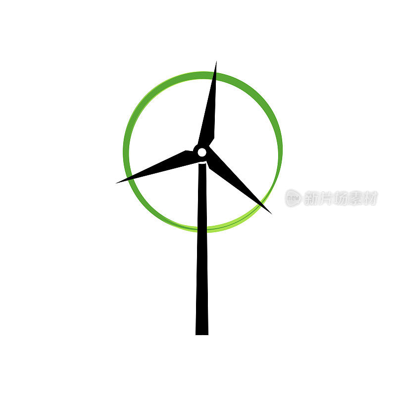 风车产生生态能源。清洁能源生产的概念