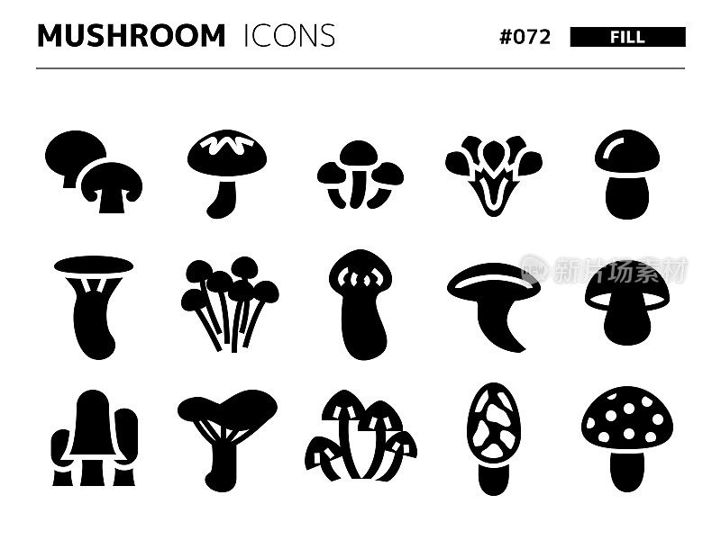 与mushroom_072相关的填充样式图标集