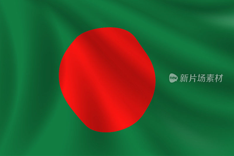 孟加拉国国旗。孟加拉国旗。矢量标志背景。股票插图