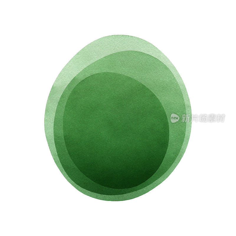 水彩层绿色圆形背景