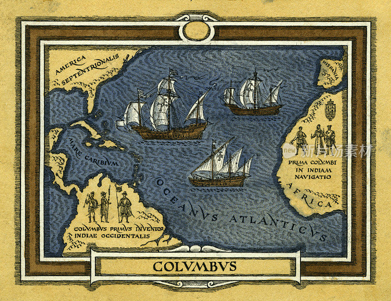 哥伦布之旅插图地图