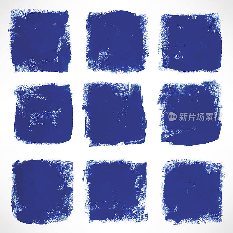 枯燥乏味的蓝色方块