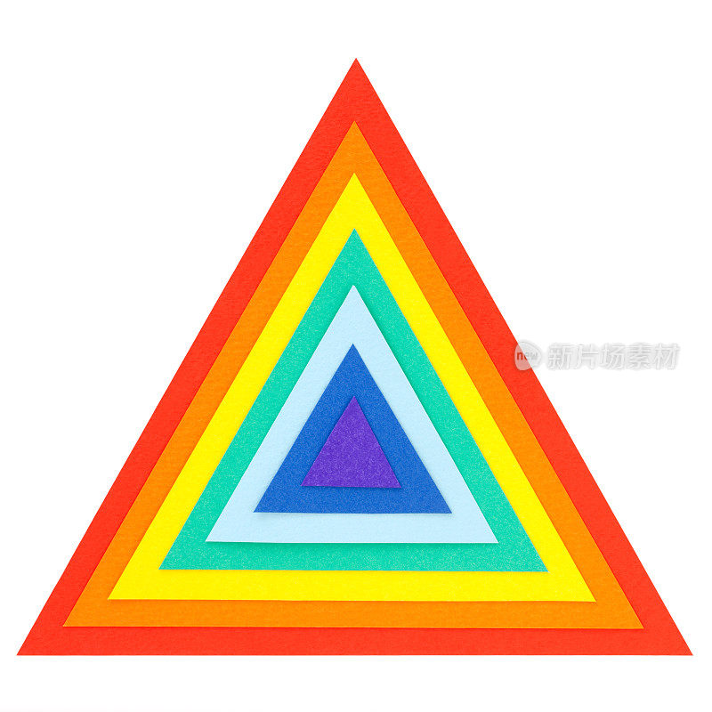 彩虹纸三角形