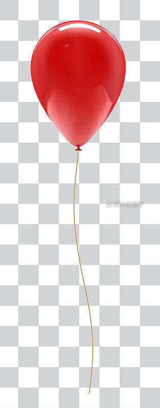气球孤立在白色背景反射