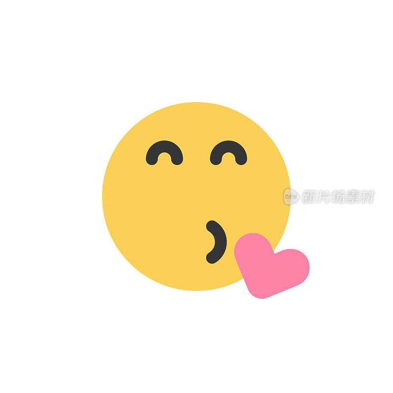 Emoticon裁剪设计平面颜色可爱的面部表情