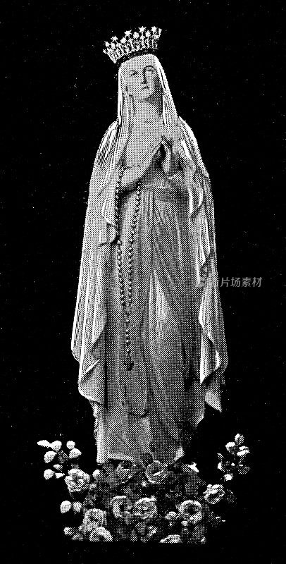 法国卢尔德的卢尔德圣母，19世纪