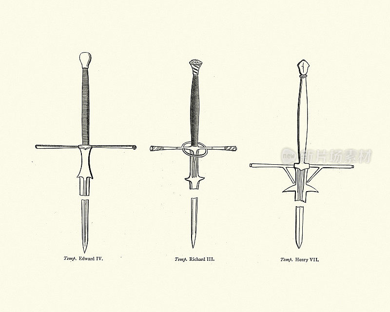中世纪双手剑的例子，英国，15世纪