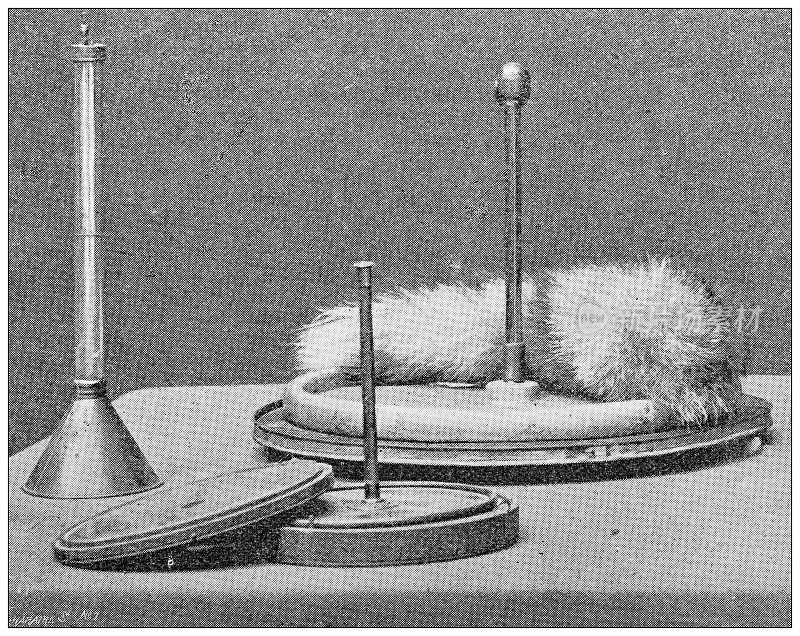 古董照片:亚历山德罗·伏特的实验设备在科莫博览会的大火中丢失