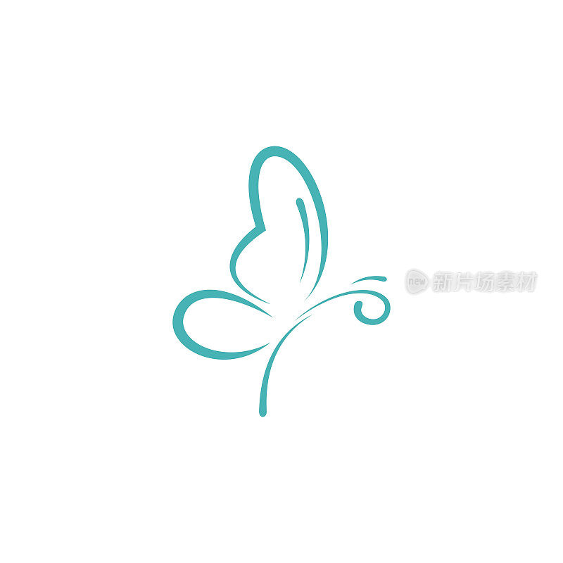 蝴蝶矢量logo设计模板。