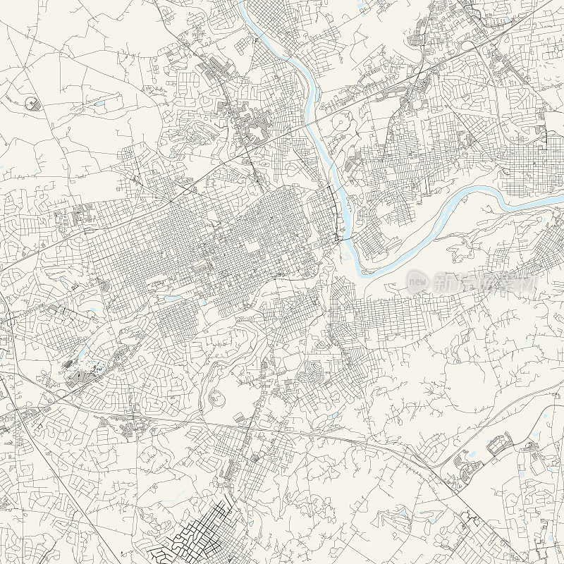 阿伦敦，宾夕法尼亚州，美国矢量地图