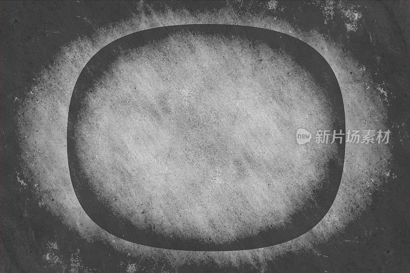 空白和空白灰色黑色粗糙纹理矢量背景与划痕和圆角方形设计阴影黑板