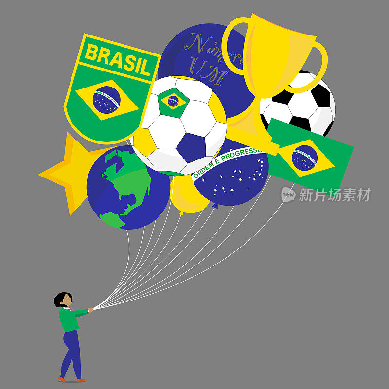 巴西足球气球