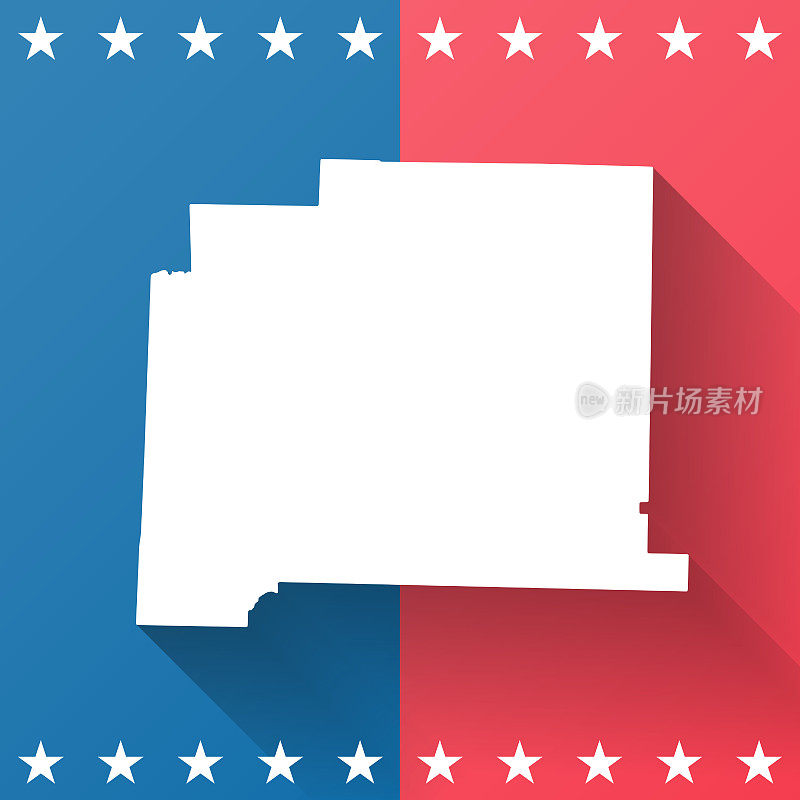 卡罗尔县，田纳西州。地图在蓝色和红色的背景