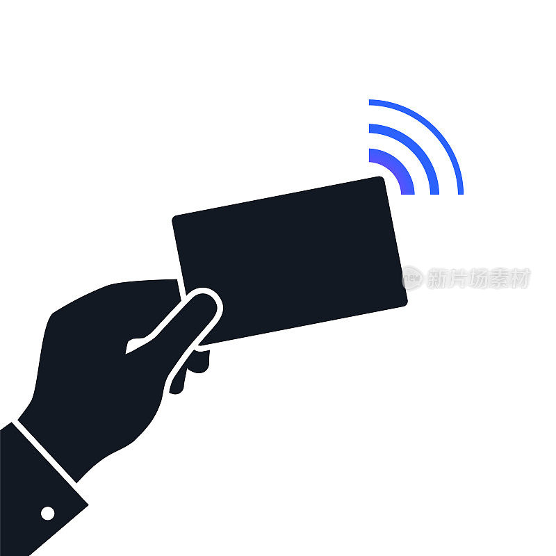 近场通信NFC概念图标。非接触式支付技术