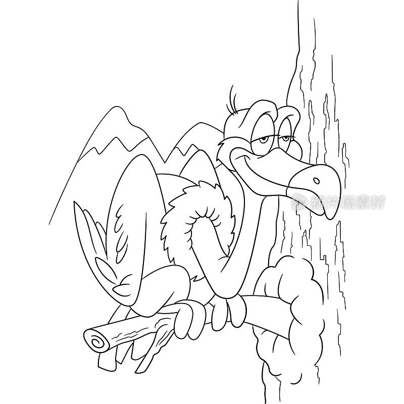 卡通兀鹫秃鹰