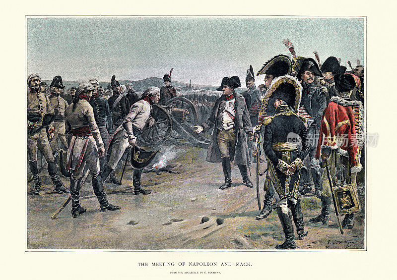 麦克将军在乌尔姆向拿破仑投降