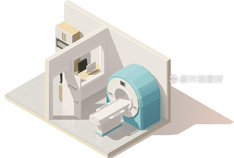 向量等距低聚MRI房间图标