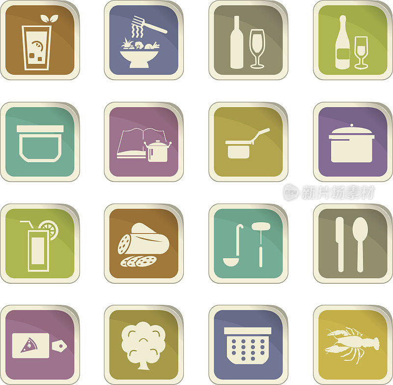 食物和厨房图标集