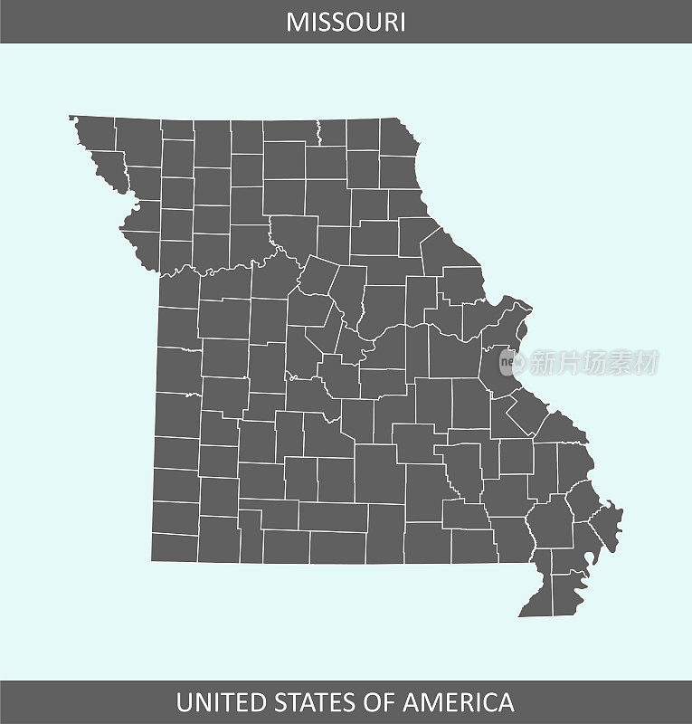 密苏里州县地图