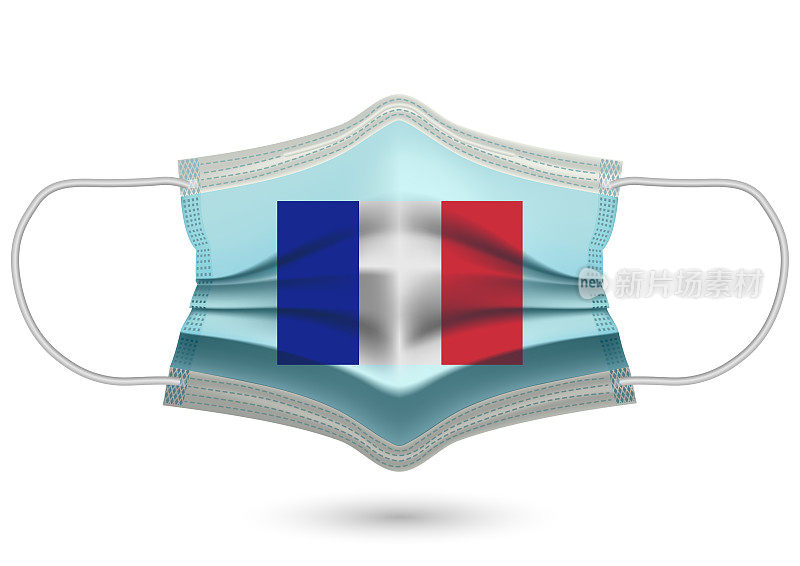 矢量面具与法国国旗