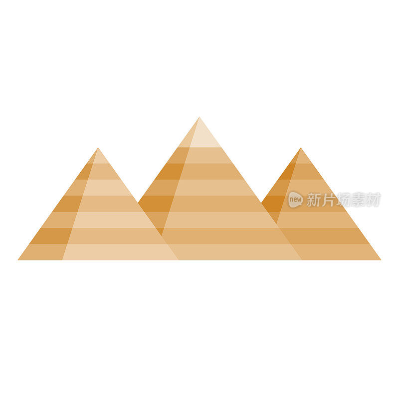 金字塔图标的透明背景