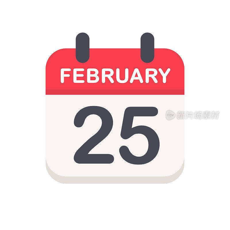2月25日-日历图标