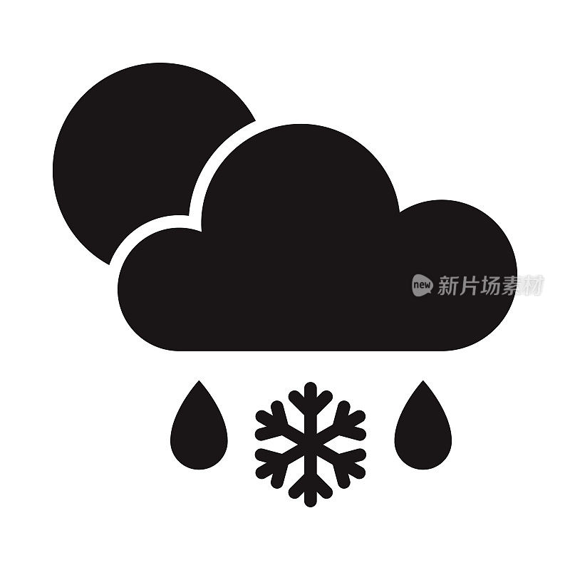冻雨天气符号图标